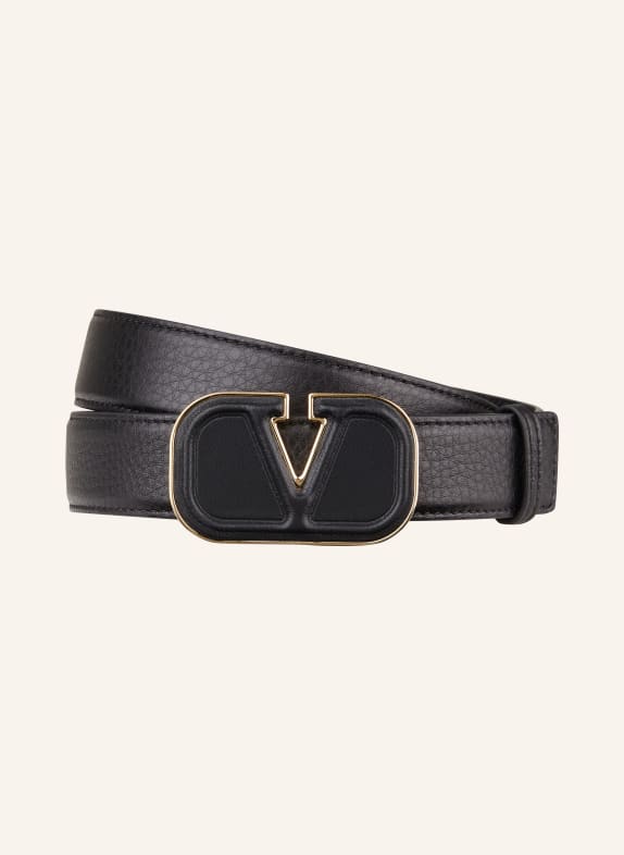 VALENTINO GARAVANI Leather belt VLOGO BLACK