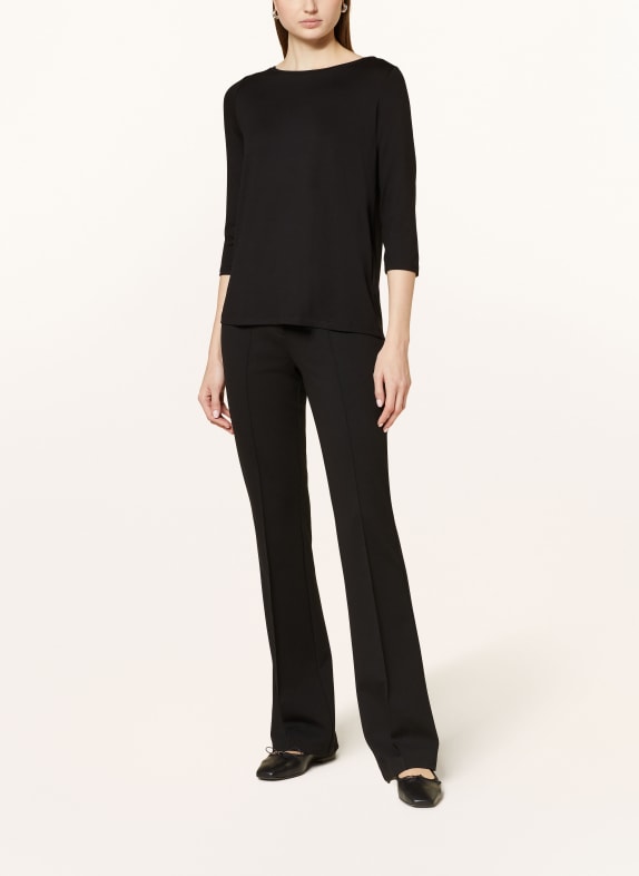 MAJESTIC FILATURES Shirt met 3/4-mouwen ZWART