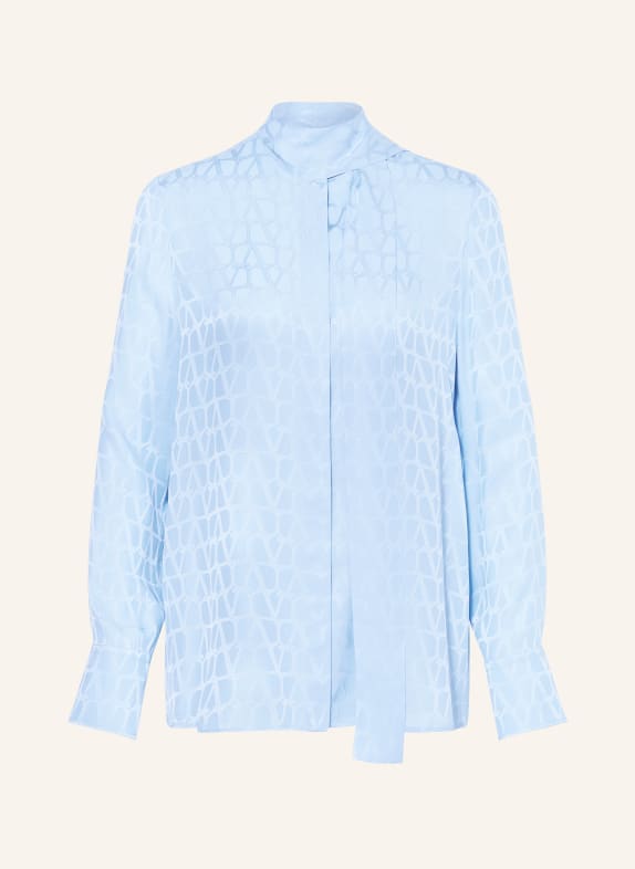 VALENTINO Bow-tie blouse in silk LIGHT PURPLE