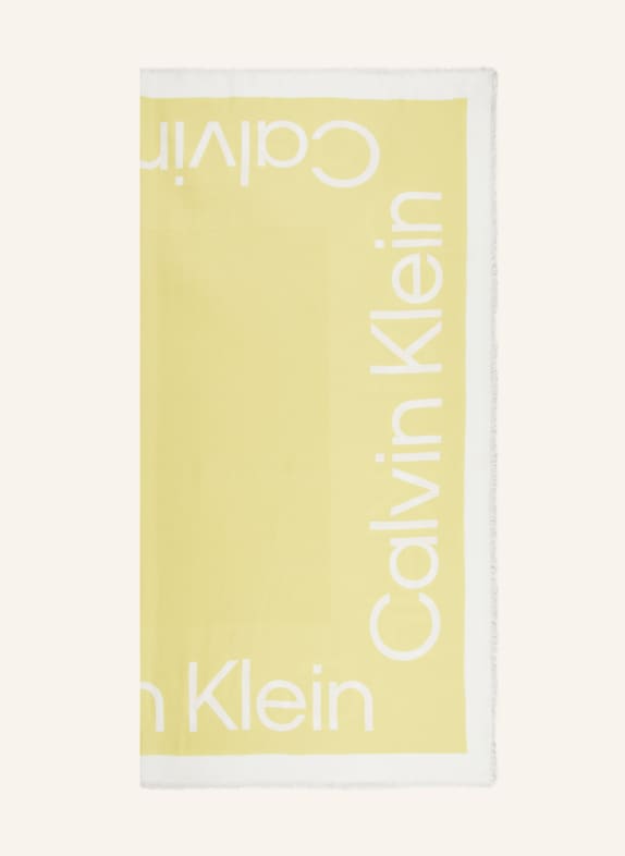 Calvin Klein Šátek ŽLUTÁ/ REŽNÁ