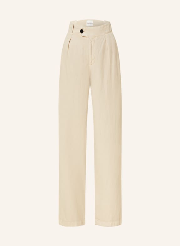 CLOSED Trousers MAWSON with linen LIGHT BROWN