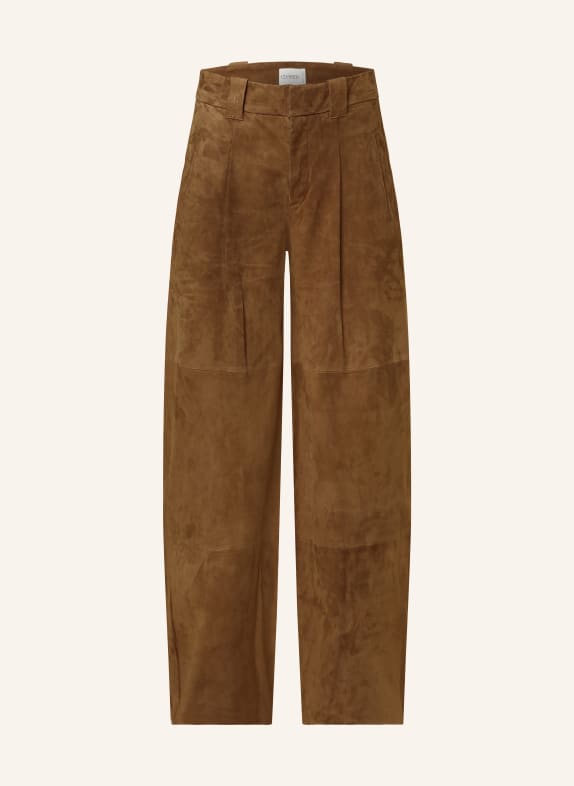 CLOSED Leather trousers WENDLYN BROWN