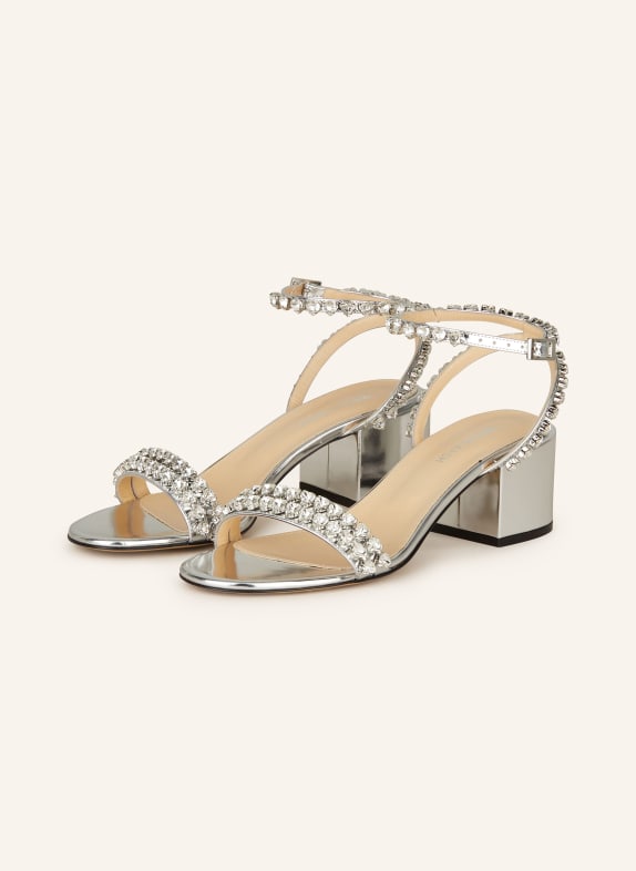 MACH & MACH Sandals AUDREY with decorative gems SILVER