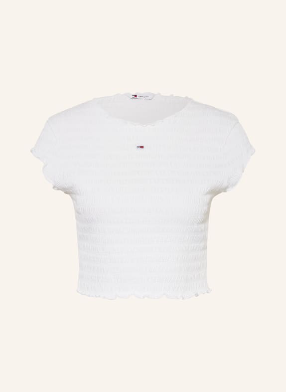 TOMMY JEANS Cropped shirt YBR WHITE