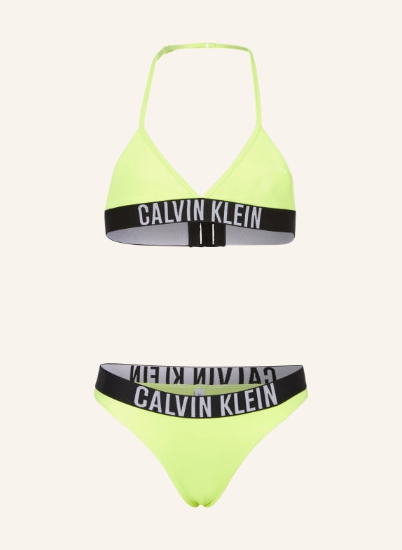 Calvin Klein Triangel-Bikini NEONGRÜN