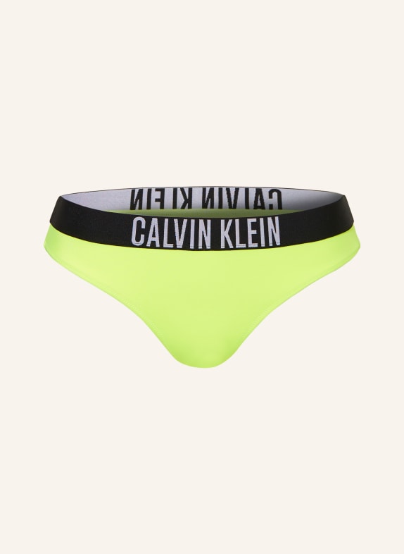 Calvin Klein Basic bikinové kalhotky INTENSE POWER NEONOVĚ ŽLUTÁ