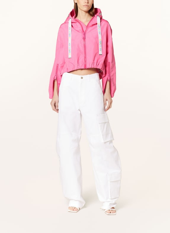 KHRISJOY Cropped bomber jacket CP01 CANDY PINK