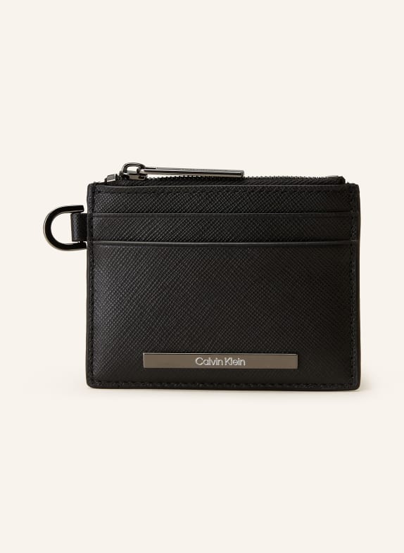 Calvin Klein Card case with coin compartment BLACK