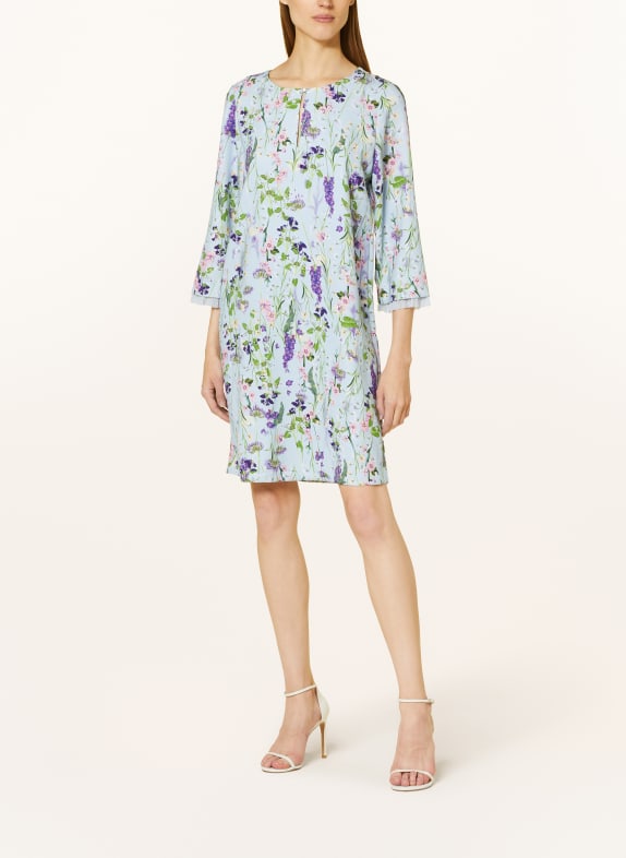 MARC CAIN Dress with 3/4 sleeves and ruffles 320 soft summer sky