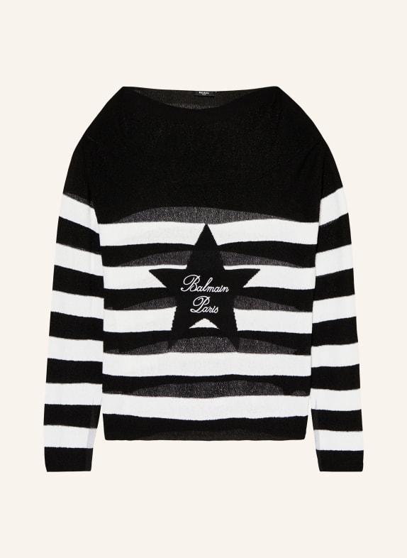 BALMAIN Sweater BLACK/ WHITE