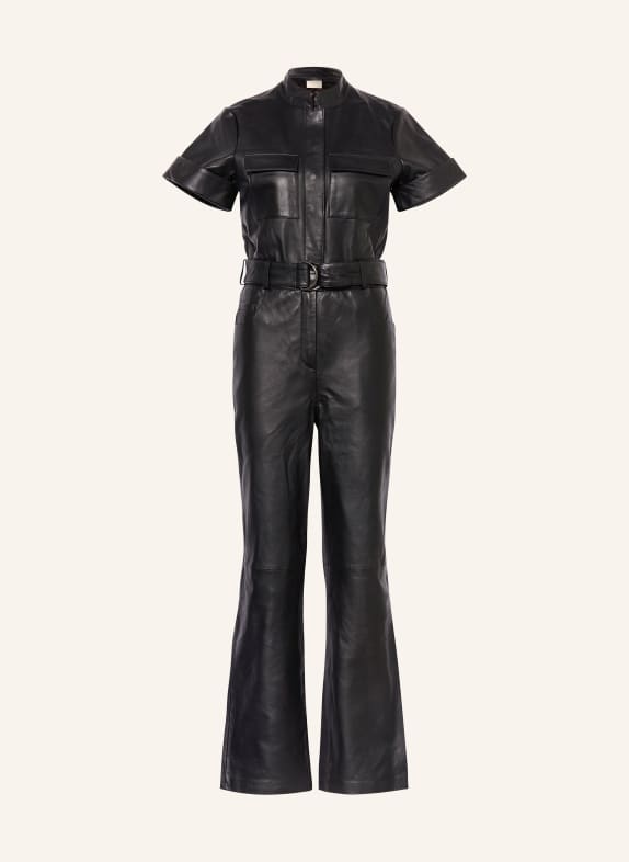 ROUGE VILA Leather jumpsuit VILEA BLACK
