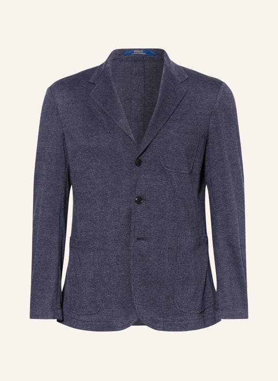 POLO RALPH LAUREN Jersey jacket GLENPLAID comfort fit BLUE/ DARK BLUE