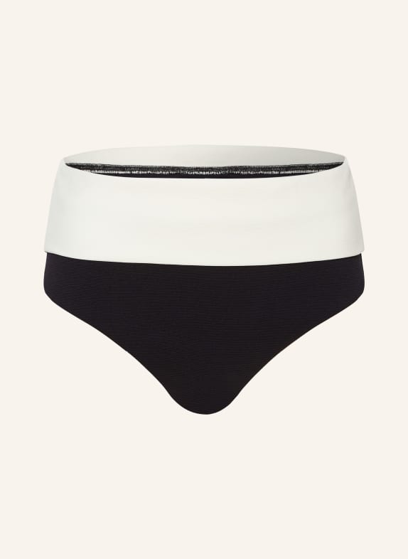 JETS Australia High-waist bikini bottoms ISLA RIB BLACK/ CREAM