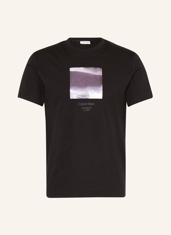 Calvin Klein T-shirt CZARNY/ SREBRNY