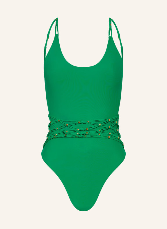 PQ Swimsuit SEAWEED with decorative beads GREEN