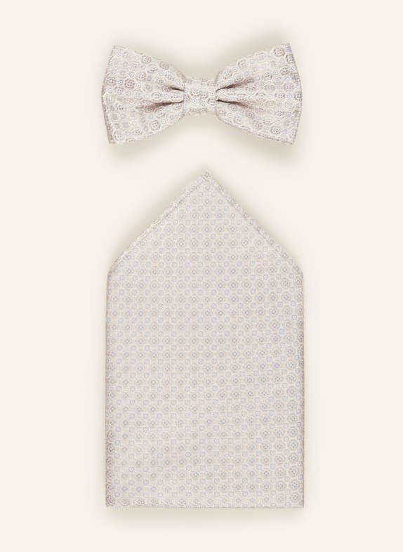 Prince BOWTIE Set: Bow tie and pocket square BEIGE