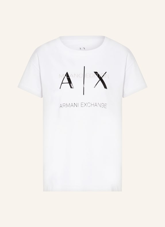 ARMANI EXCHANGE T-Shirt WEISS/ SCHWARZ/ GOLD