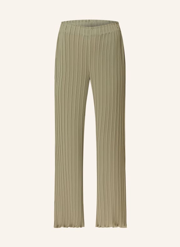 RIANI Wide leg trousers with pleats OLIVE