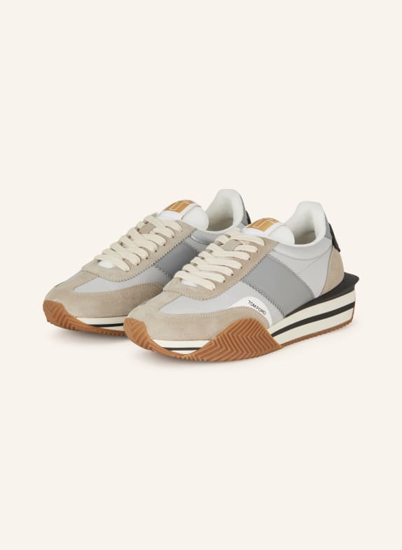 TOM FORD Sneakers JAMES SILVER/ GRAY/ CREAM