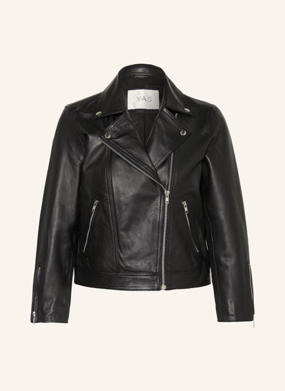 Y.A.S. Leather jacket BLACK