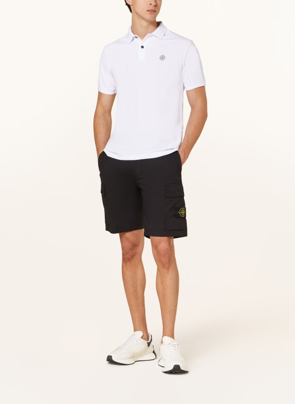 STONE ISLAND Piqué poloshirt Regular Fit WIT