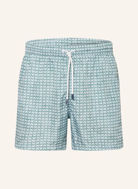 FEDELI Swim shorts OLIVE/ WHITE