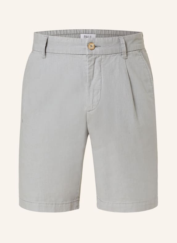 PAUL Shorts comfort fit with linen GRAY