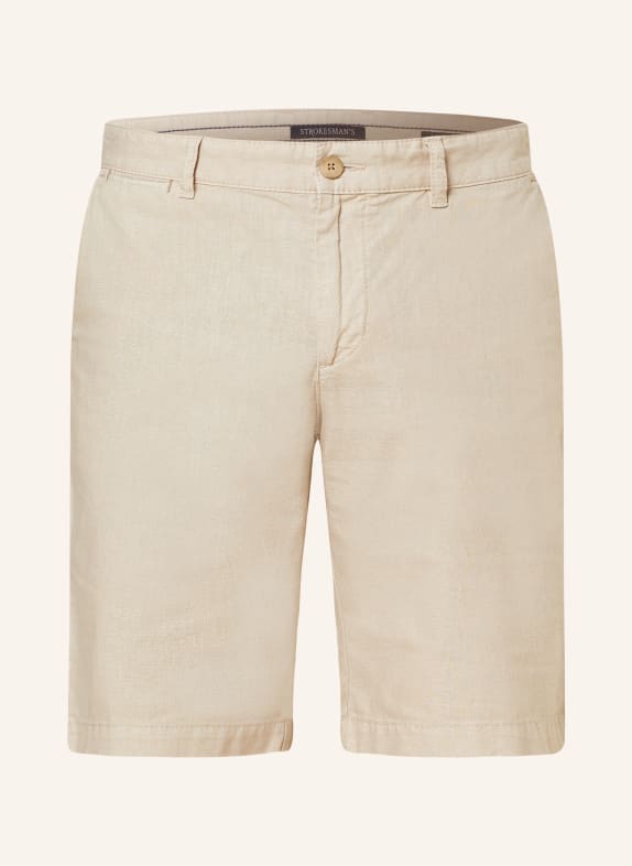 STROKESMAN'S Shorts slim fit with linen 0202 sand