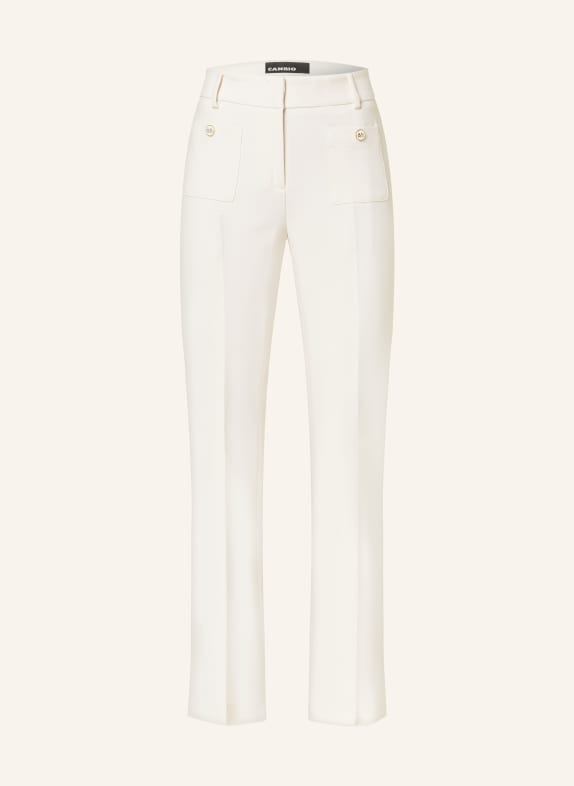 CAMBIO Bootcut trousers FAWN 040 elegant pearl