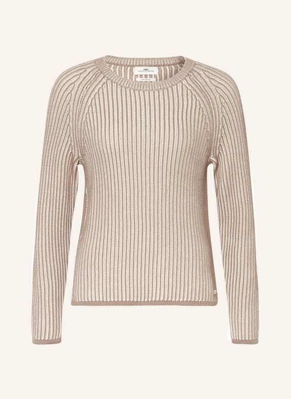 FYNCH-HATTON Pullover TAUPE/ WEISS