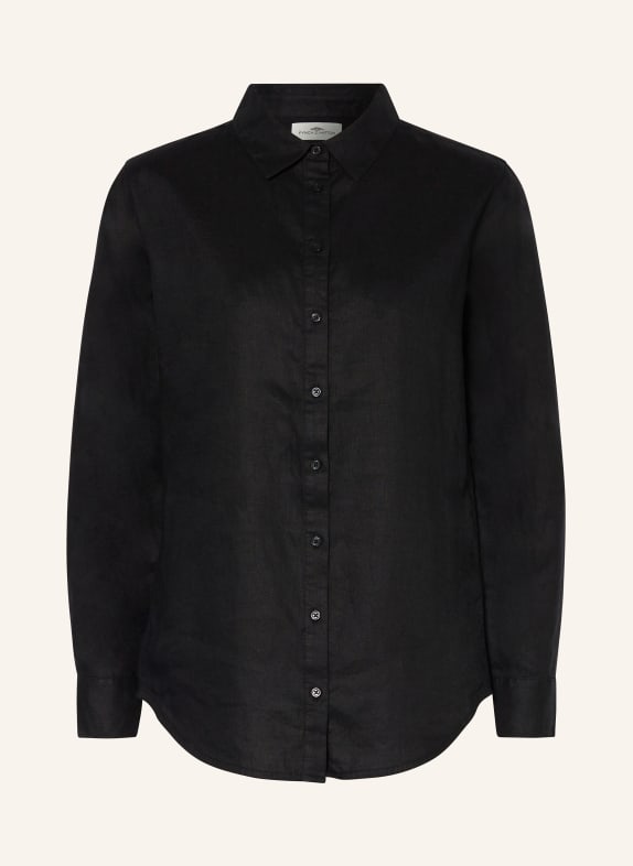 FYNCH-HATTON Shirt blouse made of linen BLACK