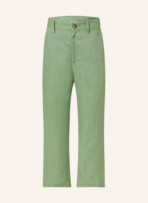 FYNCH-HATTON 3/4 trousers in linen GREEN