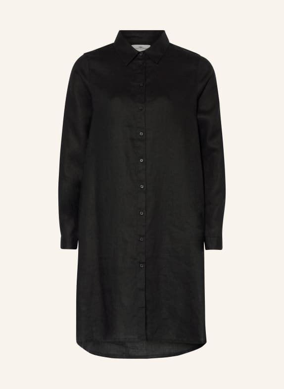 FYNCH-HATTON Shirt dress in linen BLACK