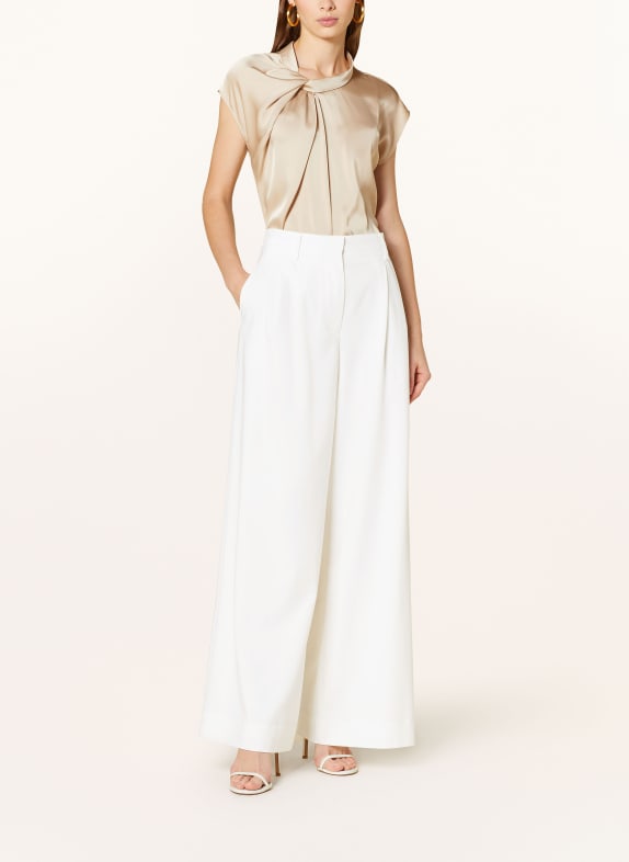 NEO NOIR Shirt blouse FLEUR in satin BEIGE