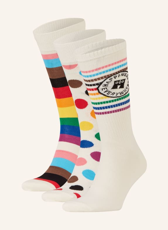 Happy Socks 3er-Pack Socken mit Geschenkbox 1000 WHITE