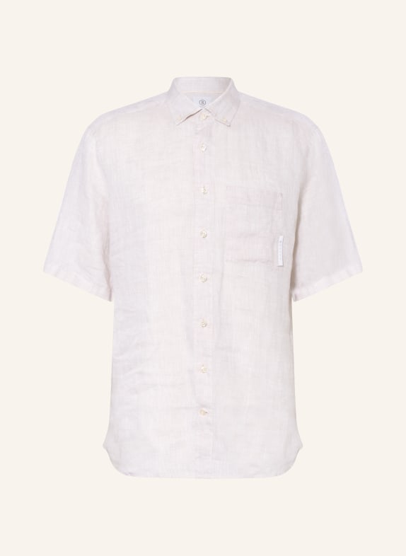 BOGNER Short sleeve shirt LYKOS regular fit made of linen CREAM