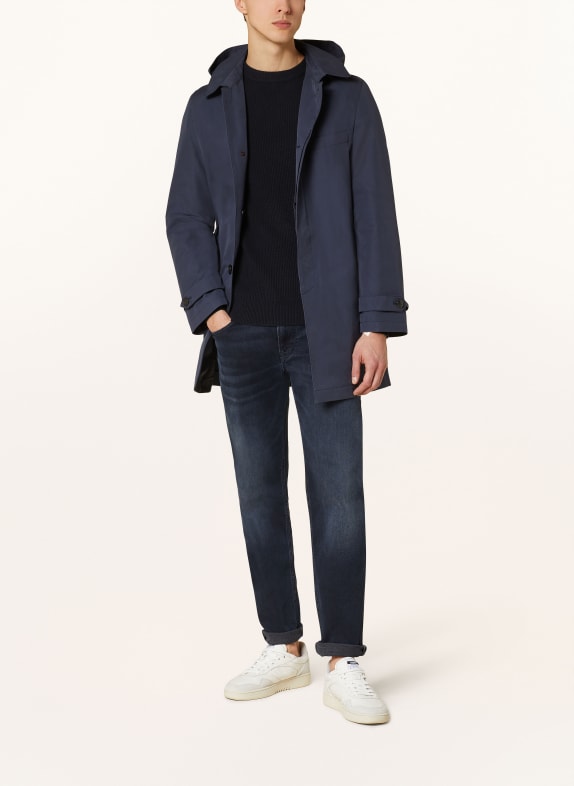 STROKESMAN'S parka DONKERBLAUW