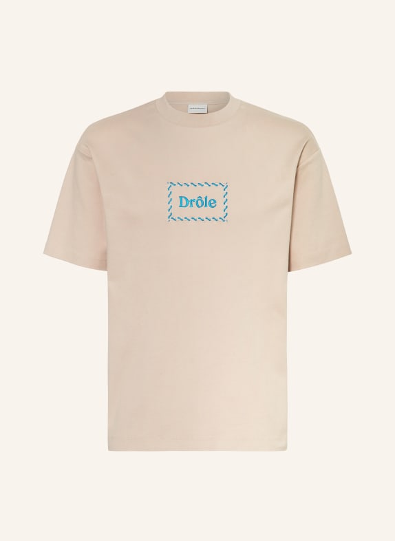 DRÔLE DE MONSIEUR T-Shirt DRÔLE TRESSE BEIGE/ BLAU