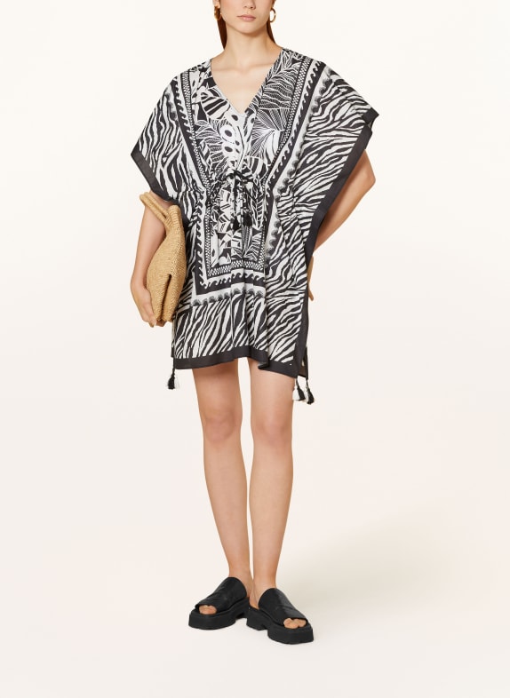 darling harbour Kaftan ZWART / WIT