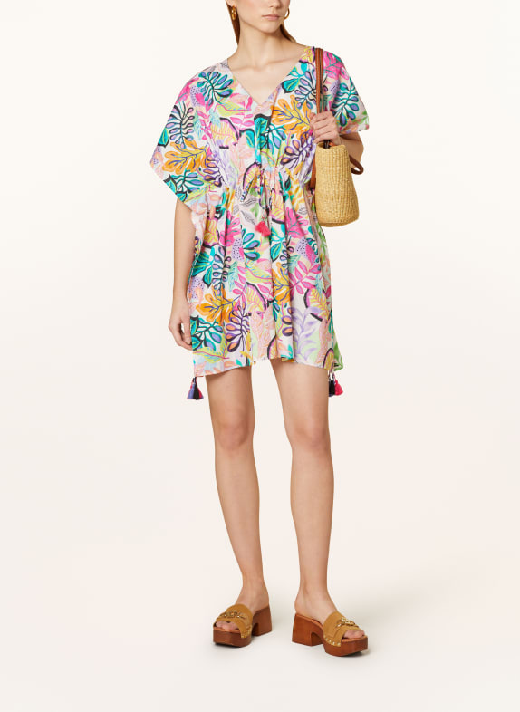 darling harbour Kaftan WIT / ROZE / GROEN