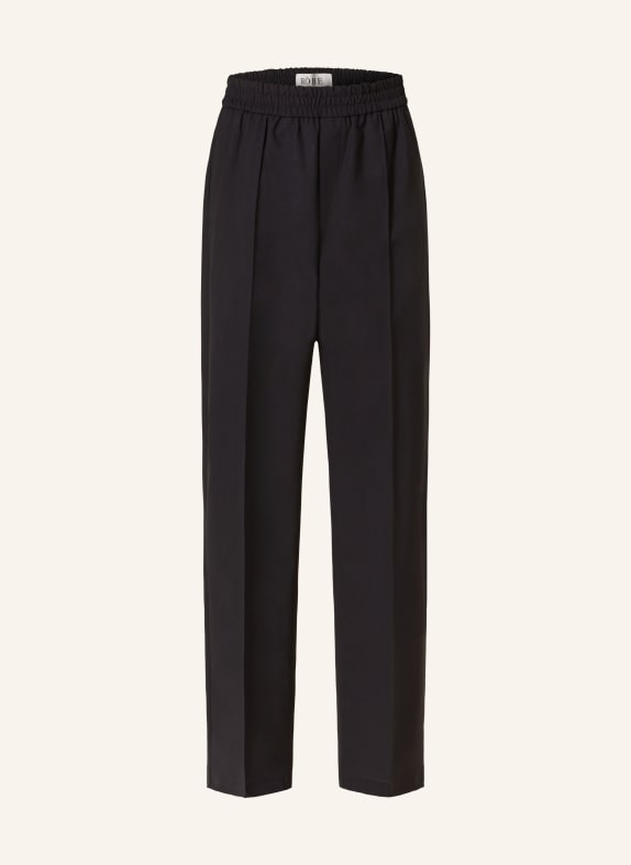RÓHE Trousers in jogger style relaxed fit BLACK