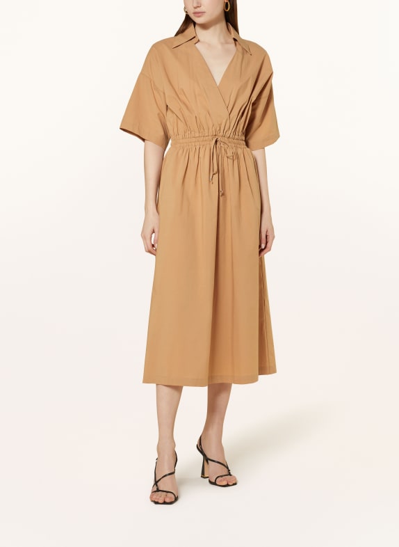 ottod'ame Dress with 3/4 sleeves BROWN