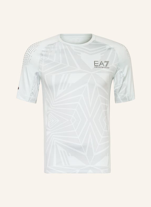EA7 EMPORIO ARMANI T-shirt MIĘTOWY/ JASNOCZARY