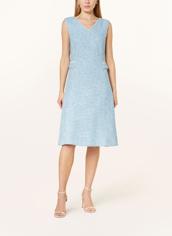 MARC CAIN Tweed-Kleid mit Glitzergarn 341 light azure