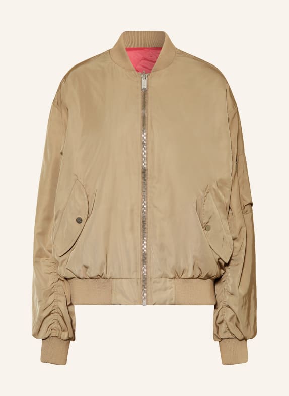 RINO & PELLE Bomber jacket ELYN reversible BEIGE