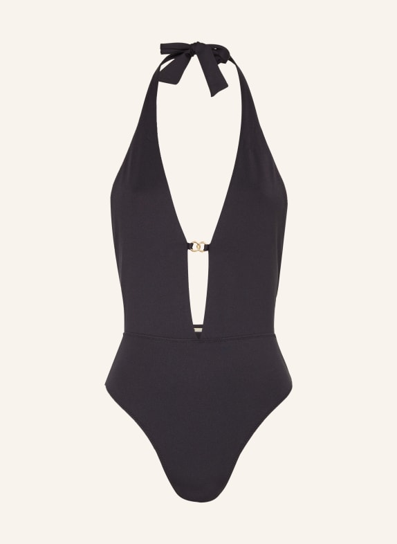 BANANA MOON COUTURE Halter neck swimsuit AYADA CAITITU BLACK