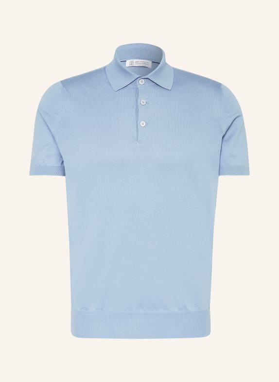 BRUNELLO CUCINELLI Jersey polo shirt LIGHT BLUE