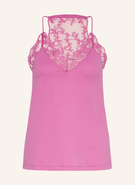 LANIUS Top with lace PINK