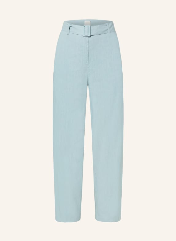 MARELLA Paper bag trousers ESORIDO in linen TURQUOISE
