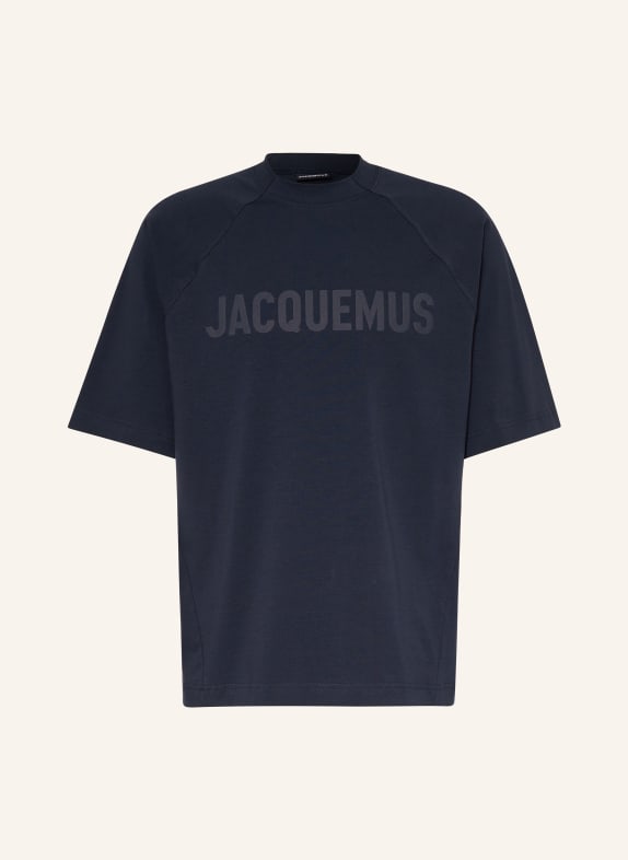 JACQUEMUS T-shirt LE TSHIRT TYPO GRANATOWY